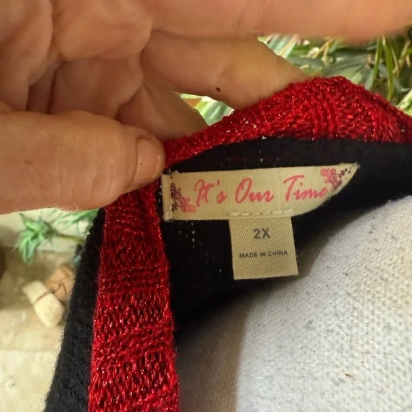 It’s Our Time ladies vintage Christmas sweater 2X very good condition - Picture 8 of 14